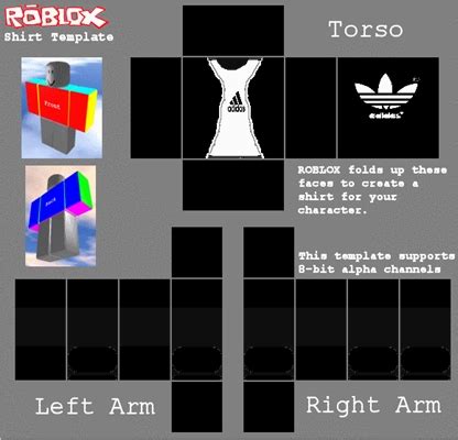 PSD File for Roblox Shirt Template Editing