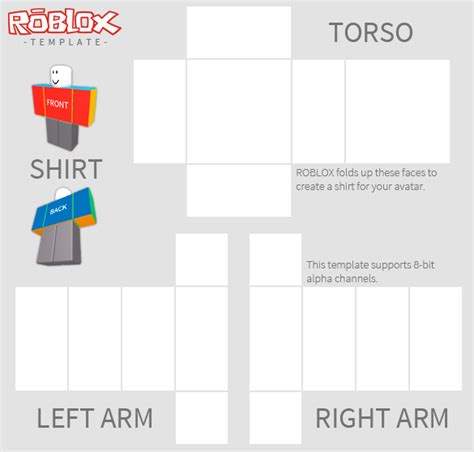 Roblox Shirt Template Size and Resolution