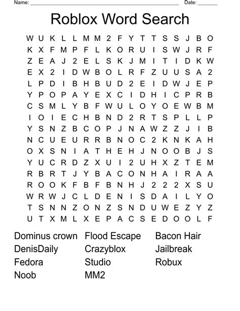 Roblox Word Search