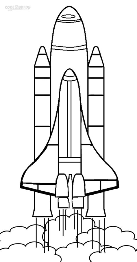 Rocket Launch Coloring Page for Kids