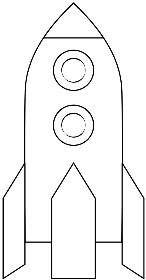 Rocket Template for Drawing for Kids