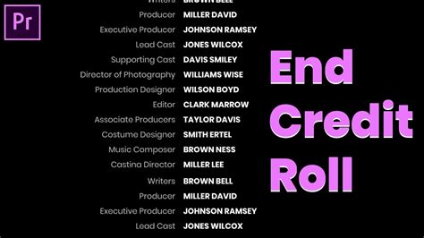 Rolling Credits Example 10