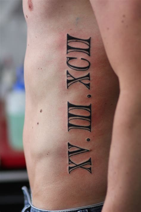 Roman Numeral Date Tattoo Designs