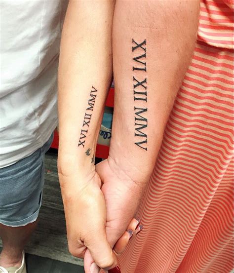 Roman Numeral Tattoo Designs for Anniversaries