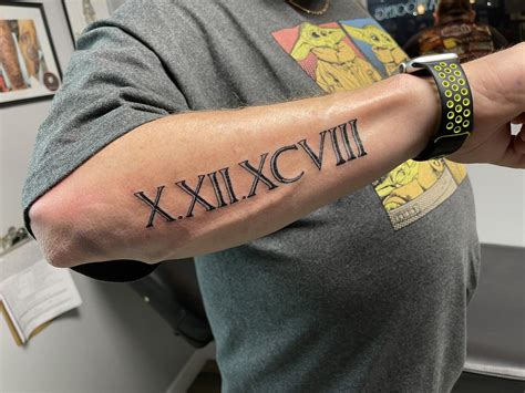 Roman Numeral Tattoo Designs for Men