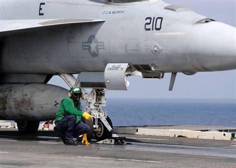 The flight deck of the USS Ronald Reagan