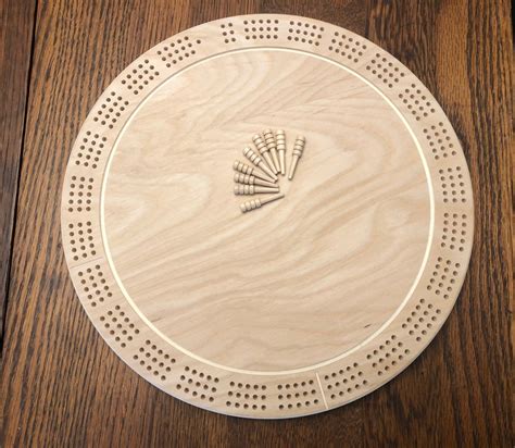 Round Cribbage Board Template