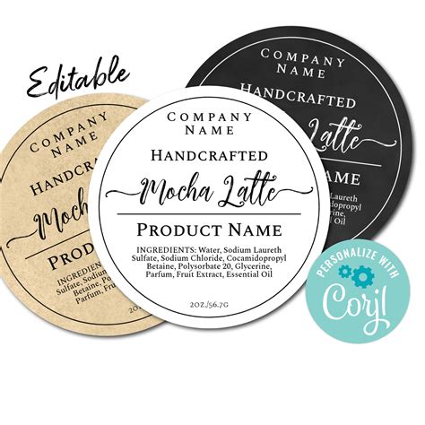 Round Label Templates for Product Labeling