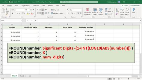 Rounding Numbers using Formulas