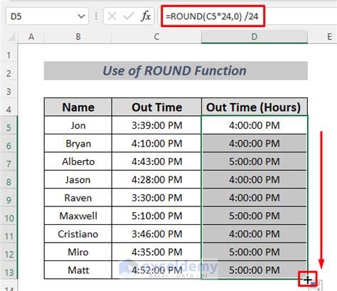 Rounding Time to Nearest 30 Minutes Function Example