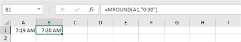 Rounding Time to Nearest 30 Minutes Tutorial Example