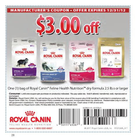 Royal Canin Cat Food Coupon