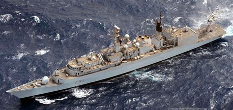 Royal Navy Frigate in Dry Dock