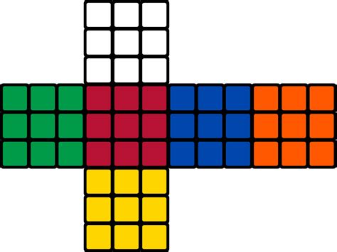 Blue Rubik's Cube Template