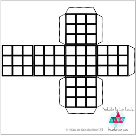 White Rubik's Cube Template