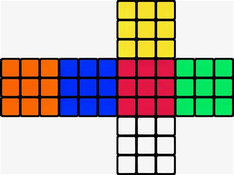 Yellow Rubik's Cube Template