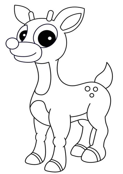 Rudolph Red Nosed Reindeer Coloring Pages For Kids