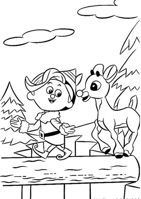 Rudolph Red Nosed Reindeer Coloring Pages For Kids