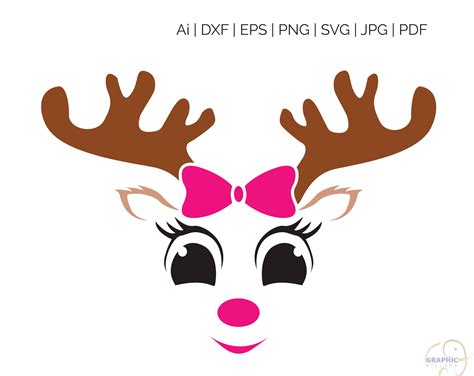 Rudolph Reindeer Face Template with Foam