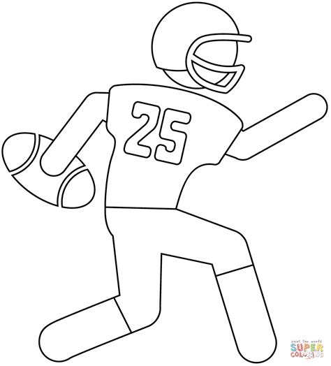 Running Back Coloring Page