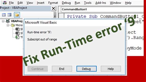 Runtime Error 9 Example 1