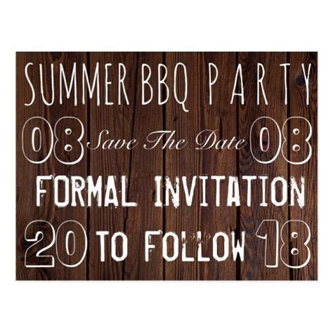 Rustic BBQ Save The Date