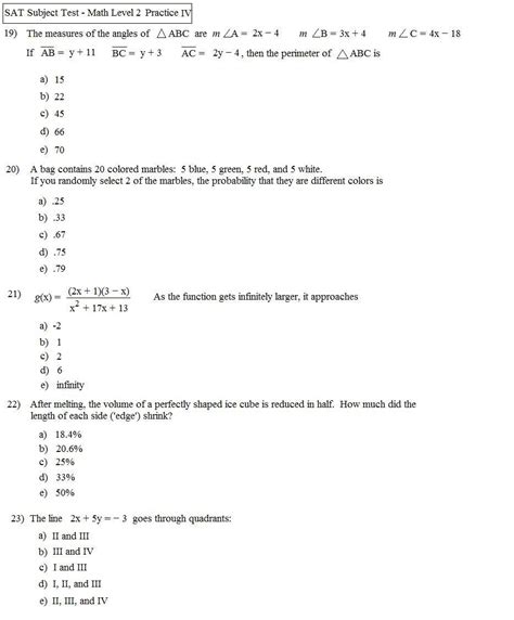 SAT Math Practice Test Image 10