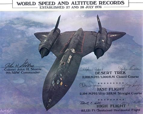 SR-71 Blackbird sustained altitude