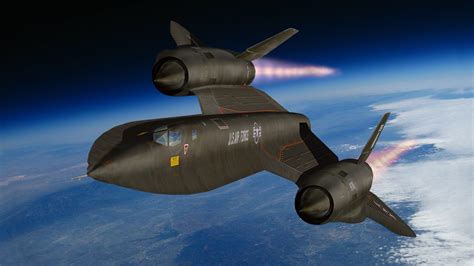 SR-71 Blackbird at night