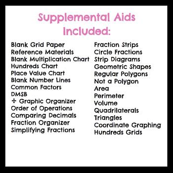 STAAR Supplemental Aids Printables Example 5