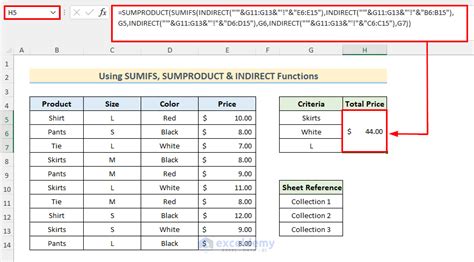 SUMIF with SUMPRODUCT in Excel