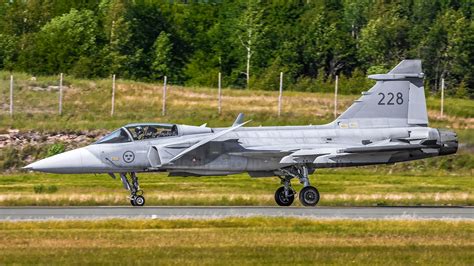 Saab JAS 39 Gripen taking off