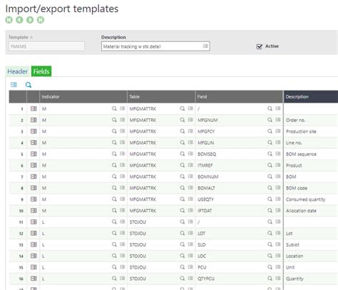 Sage Intacct Import Template Structure