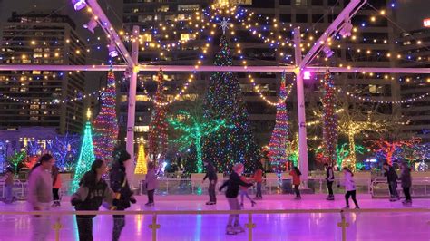 Salt Lake City Gateway Ice Rink Christmas Lights Display