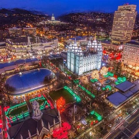 Salt Lake City Temple Square Christmas Lights Display