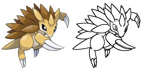 Sandslash Coloring Page