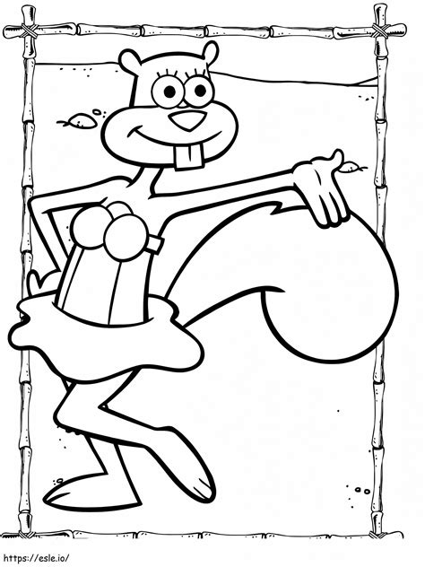 Sandy Cheeks Coloring Printables