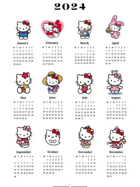 Sanrio Calendar Designs