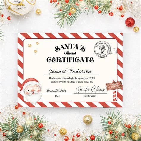 Santa Certificate Template 1