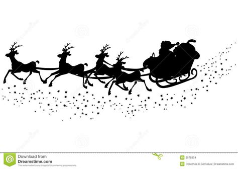 Santa Claus in his sleigh with reindeer