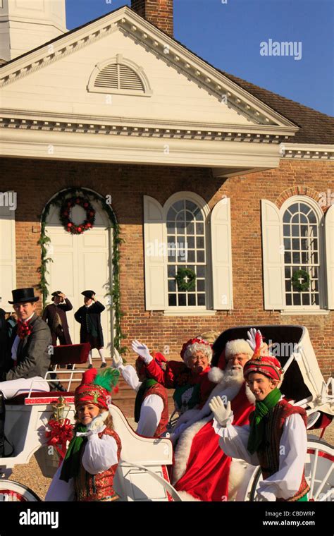 Santa Claus Visits Williamsburg Christmas Village