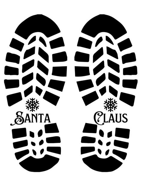 Santa Footprint Stencil Printables