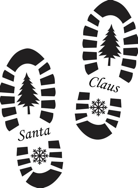 Santa Footprint Stencil Printables