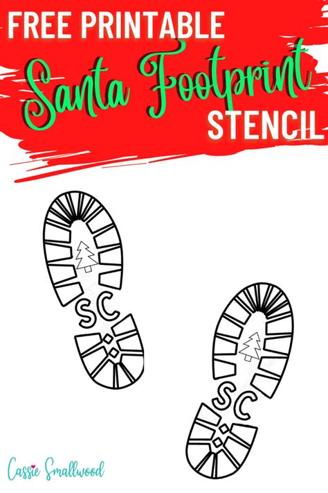 Santa Footprint Stencil Printables Gallery Image 5