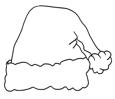 Santa Hat Coloring Pages for Kids