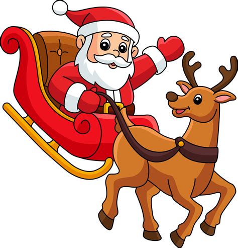 Santa Sleigh Clipart 3