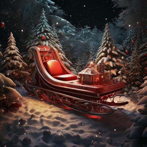 Santa's sleigh experience at a mall with festive decorations