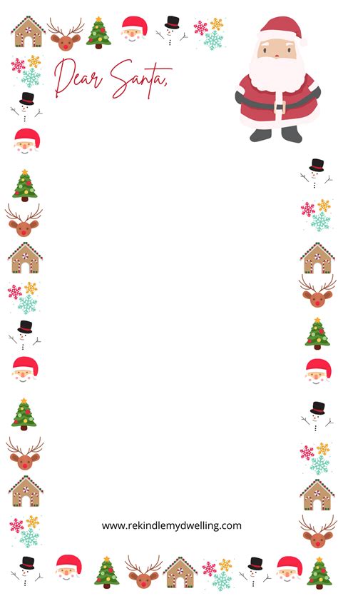 Free Printable Santa Letterhead Template 10