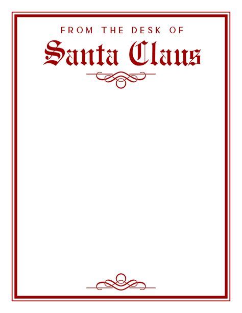 Free Printable Santa Letterhead Templates