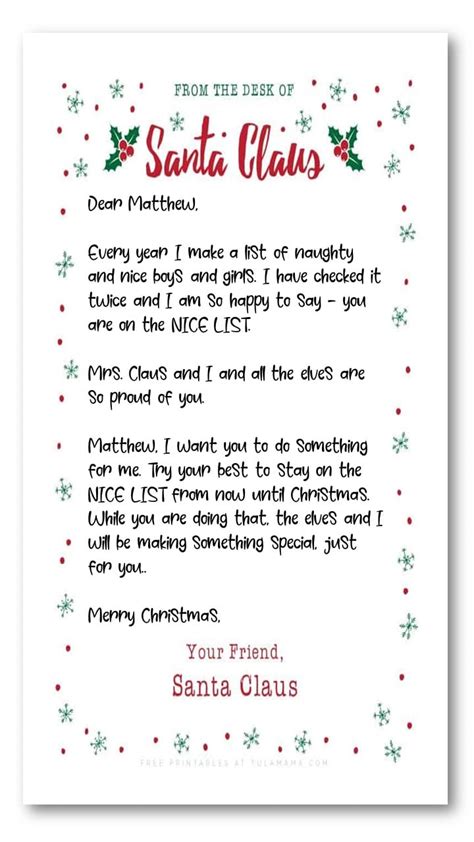 Santa's Letter Ideas